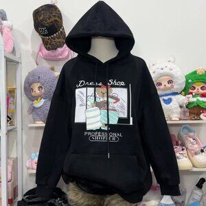 Professional Shopper Funny Graphic Hoodie Black